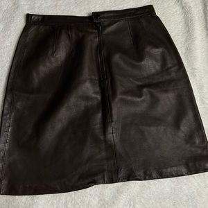 Gianni Brown Pleather High‎ waist Skirt